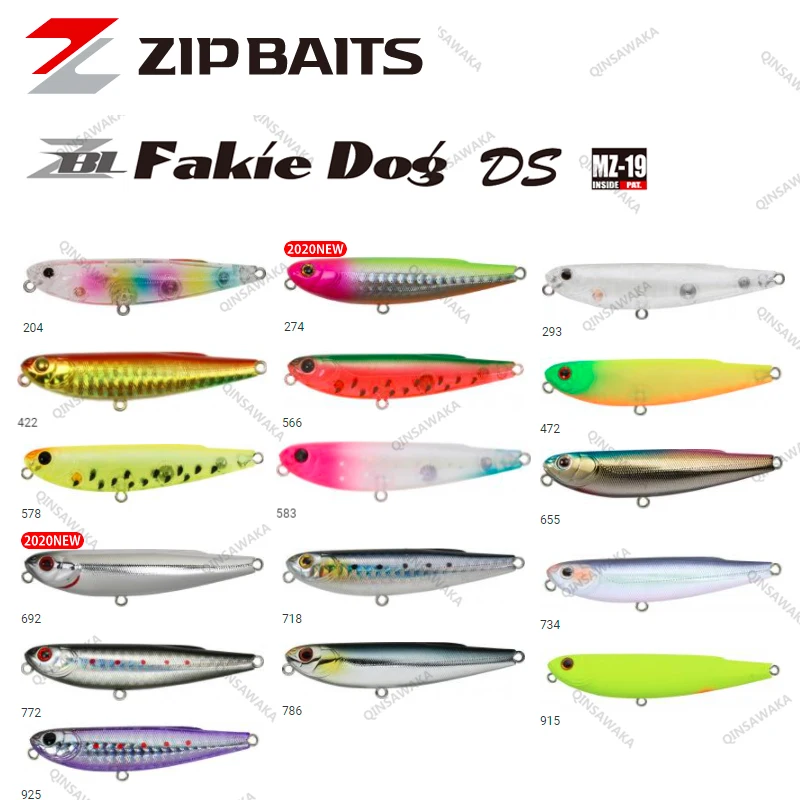 Zip Baits Fakie Dog DS Crazy Walker – Leurre Flottant Topwater 70mm 8,2g
