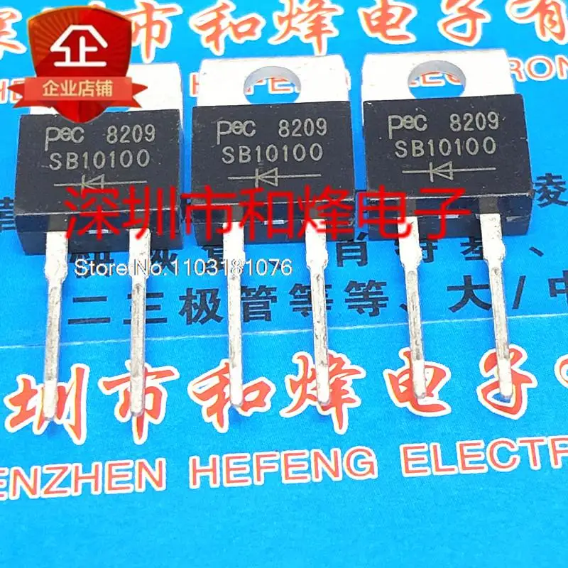 

(20PCS/LOT) SB10100 TO-220-2 100V 10A New Original Stock Power chip