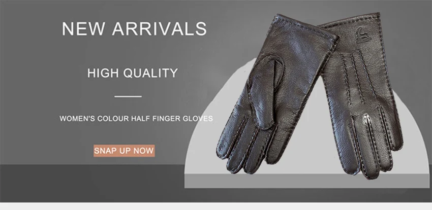 Women's Deer Skin Touch Screen Genuine Leather Gloves With Wool Lining For Autumn and Winter Warmth Motorcycle Riding Gloves