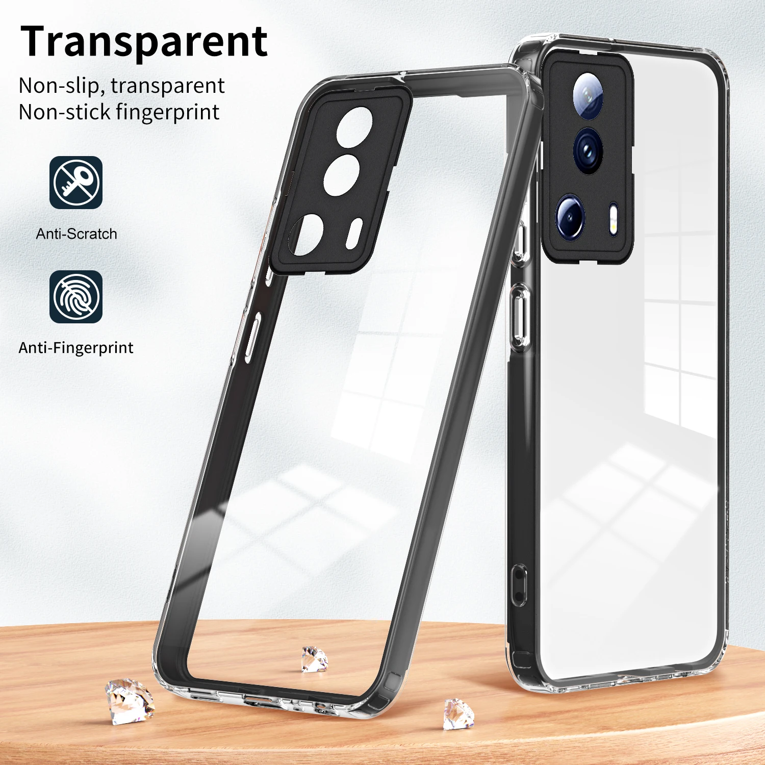 

3 IN 1 Frame Clear Case for Xiaomi 13 Lite Luxury Transparent Armor Shockproof Soft Silicone Edges Hard Phone Cover Xiaomi13Lite