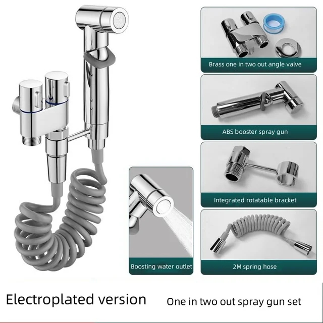 มือถือ Bidet Sprayer ห้องน้ํา Bidet Toilet Sprayer ชุดสเปรย์น้ําห้องน้ําห้องน้ําโรยปืนมุมวาล์วอุปกรณ์เสริม 1