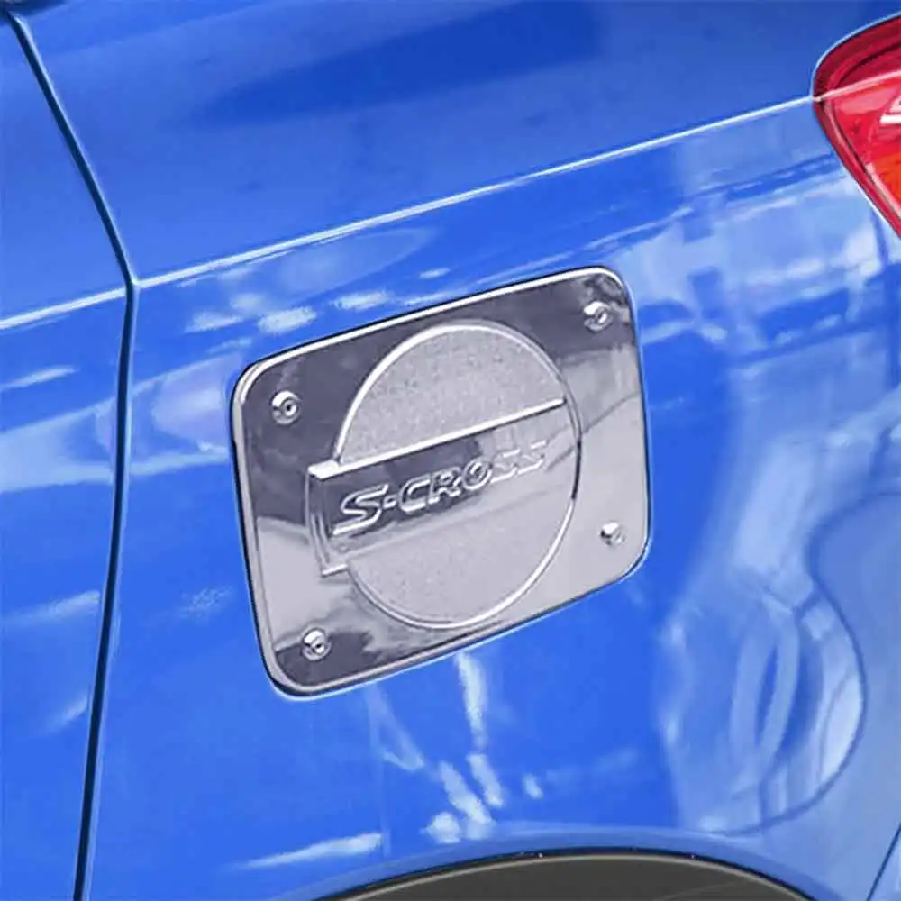 2016-2019 Per Suzuki S-Cross Sx4 Chrome Fuel Filler Door Coperchio Del Rivestimento Del Serbatoio Del Gas