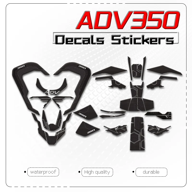 New For Honda ADV350 2022-2023 Motorcycle Whole Body 3D Gel Waterproof Decals Anti-Scratch Fishbone Decoraction Stickers adv 350