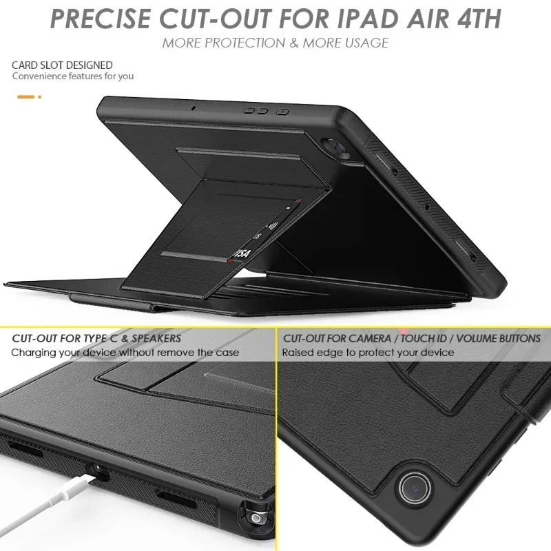 Magnetic Shockproof Rugged Tablet Cover with Multi-Angle Stand