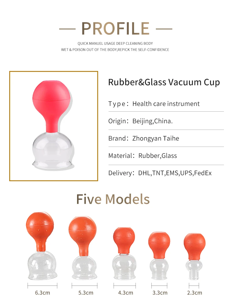 Description Picture 4 of itemZhongyan Taihe Brand Household Glass Cupping Medical Dehumidification Tool Anti Cellulite Massager Cupping