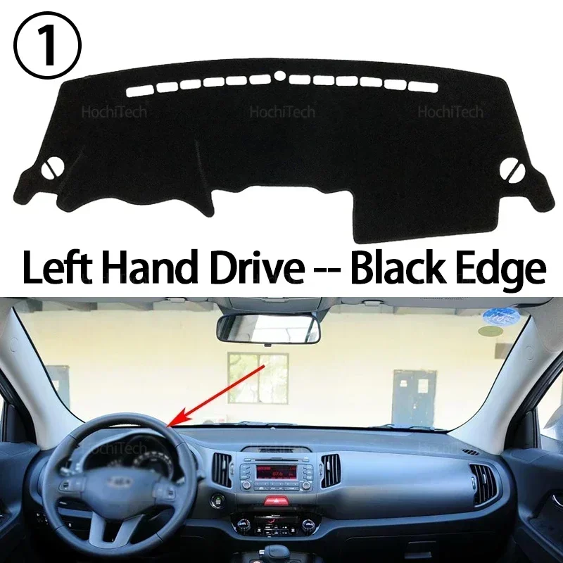 Auto-Armaturenbrett-Abdeckung, vermeiden Sie Lichtpolster, Instrumententafel-Matte, Teppiche für Kia Sportage 2011 2012 2013 2014 2015, SL R – Detail 9