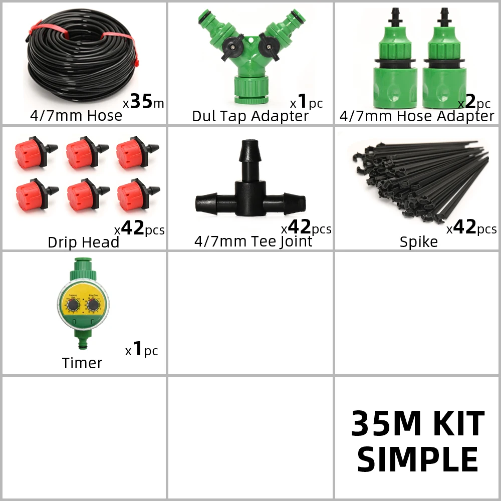 5M-60M Drip Irrigation System With Timer Simple Drippers For IrrigationAutomatic Watering System Watering Set Water Plant System 