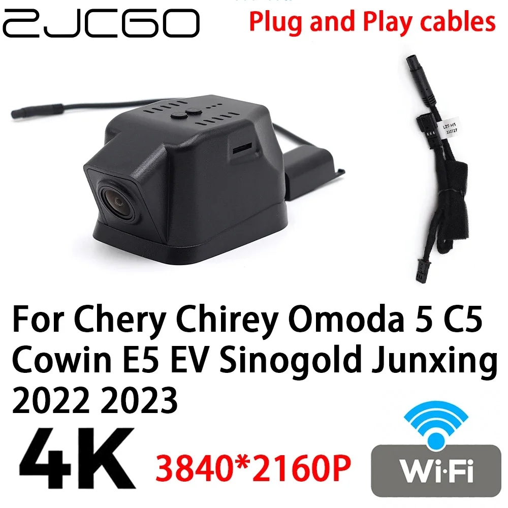 Zjcgo 4K 2160P Car Dvr Dash Cam Videoregistratore Plug And Play Per Chery Chirey Omoda 5 C5 Cowin E5 Ev Sinogold Junxing 2022 2023