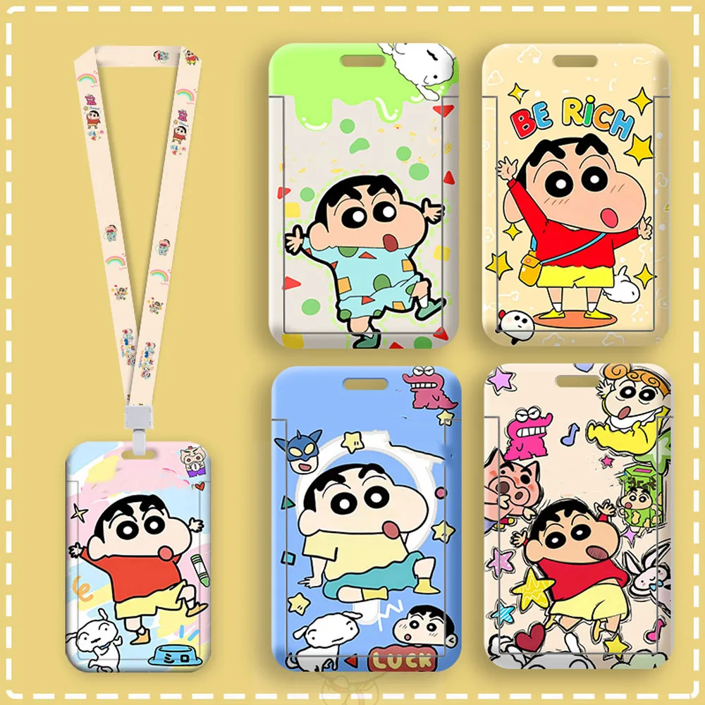 Anime-Inspired Cute Lanyard and ID Badge Holder with Credit Card Cover - Adorable Gift Accessories