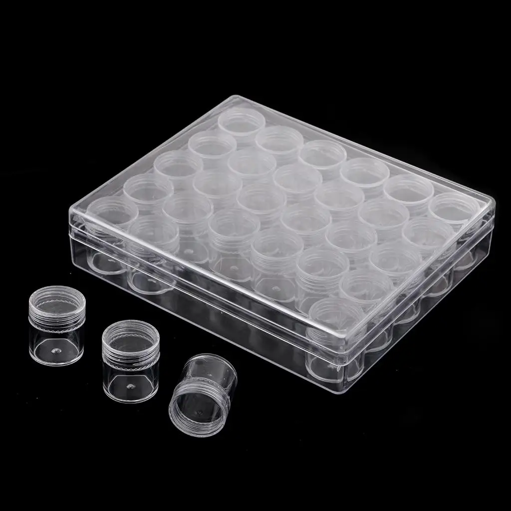 30Slots 6g Jars Storage Box  Bottle Small Vial Organizer Container