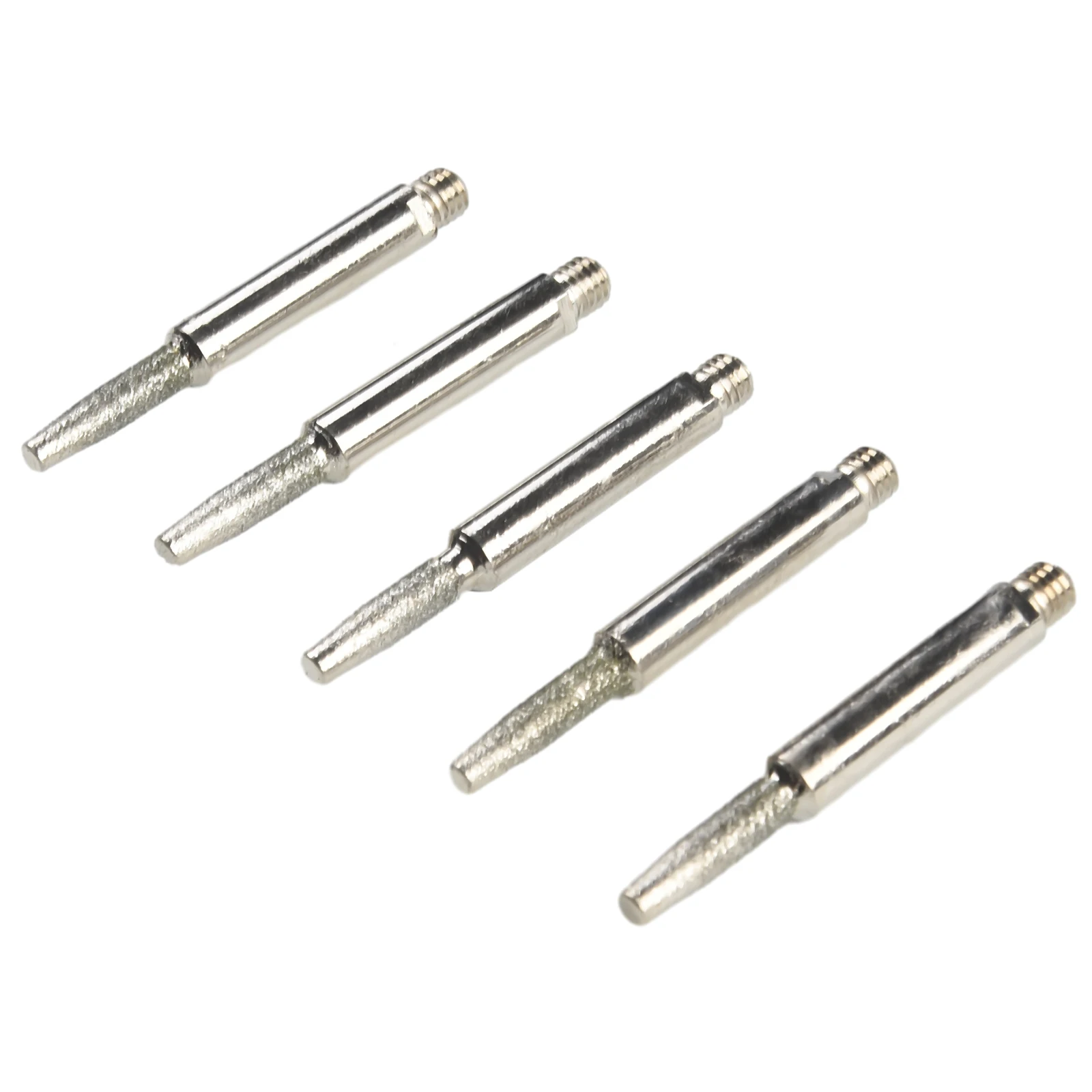6Pcs Chainsaw Sharpener Part Diamond Coated Grinding Head Cylindrical Burr 4.0/4.8/5.5mm Grinding Head Chain Saw Sharpener Tools