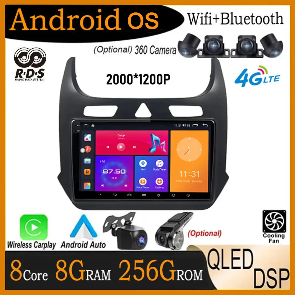 

9" For Chevrolet Cobalt 2011-2021 DSP Android 14 Car Radio Multimedia Video Player Carplay Stereo GPS Navigation Head Unit