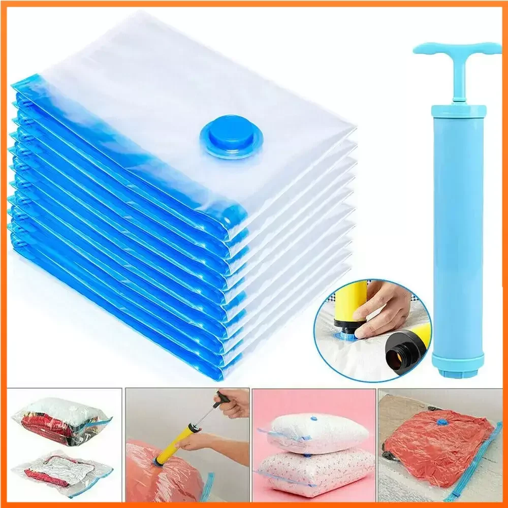 3/5PCS Vacuum Storage Bags For Clothes,Bedding,Space Saving Bags Storage Vacuum Seal Packet,Folding Compressed Organizer Bag 3