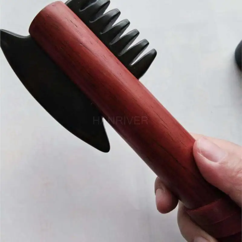 Electric Heating Bianstone Scraping Knife Head Massager Push Back Massage Through Meridian Instrument Home Body Scraping Comb