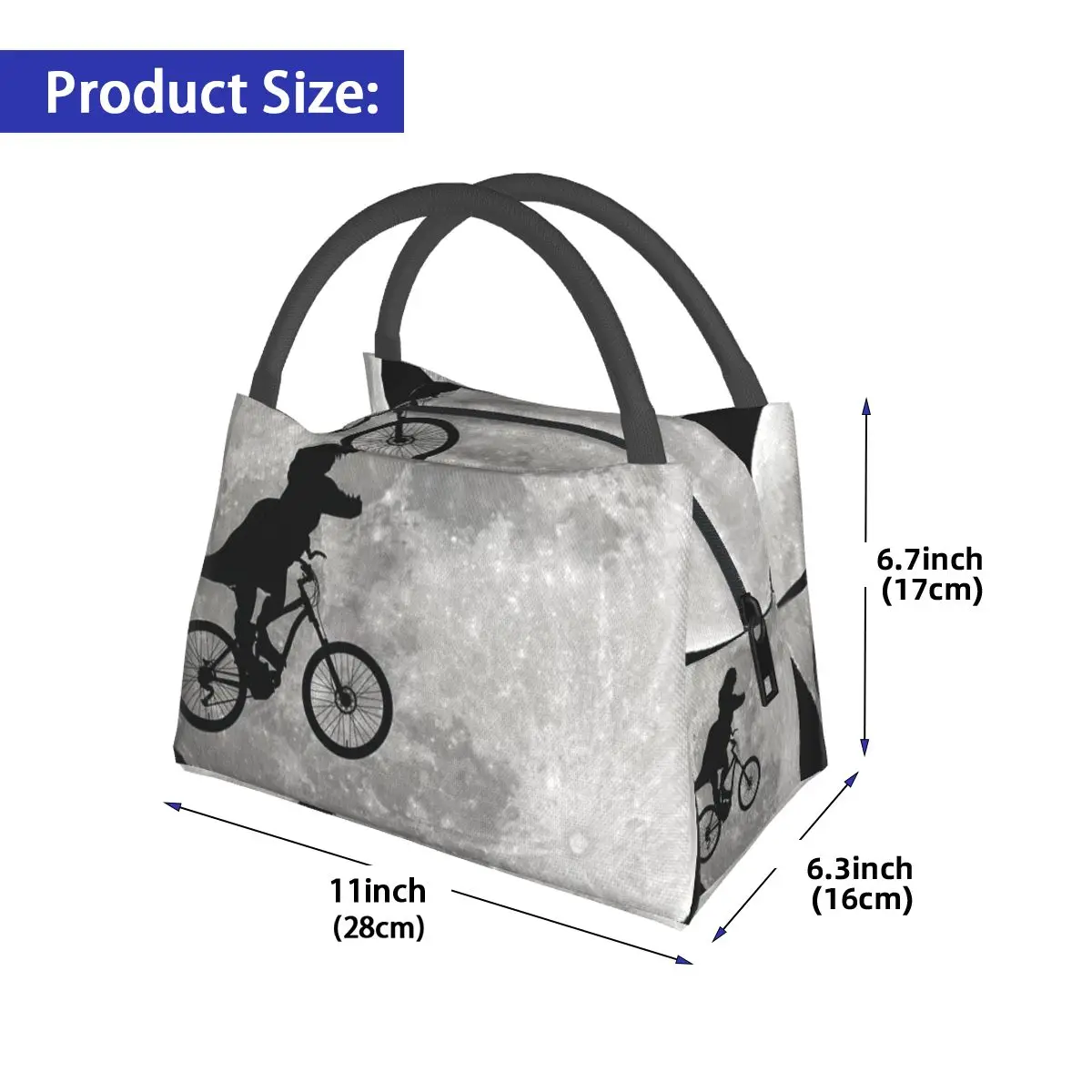 Dinosaur On The Moon Portable insulation bag for Cooler Thermal Food Office Pinic Container