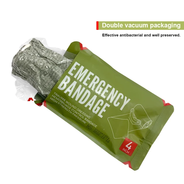4/6in Israeli Bandage Wound Dressing Emergency Israel Bandage Combat Compression Tactical First Aid IFAK Trauma Medical - Image 2