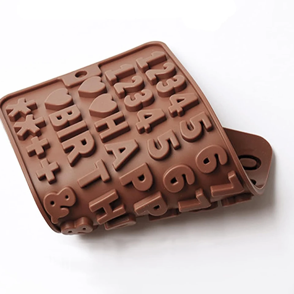 2 Pieces Chocolate and Letter-Shaped Silicone Mold – Kitchen Baking Utensils for DIY Ca... - SKU LSSM1555 - UGI Packaging