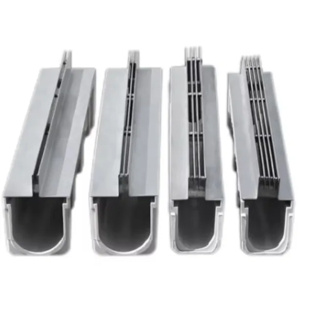 รางระบายน้ำคอนกรีตโพลีเมอร์ ฝาปิดท่อระบายน้ำเหล็กหล่อ รางน้ำคอนกรีตโพลีเมอร์ วัสดุก่อสร้างรางระบายน้ำ ซ่อน 1