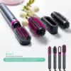 Professional One Step 4 in 1 Cold Hot Blast Button Ionic Hair Brush Dryer Negative Ion Salon Hot Air Brush 6