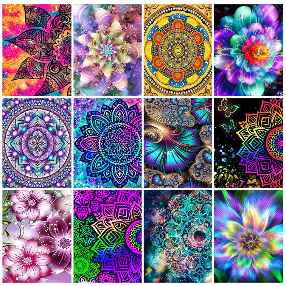 Flowers Diy 5d Diamond Painting Kits Full Square/round Drill Mosaic  Rhinestone - Diamond Painting Cross Stitch - Aliexpress