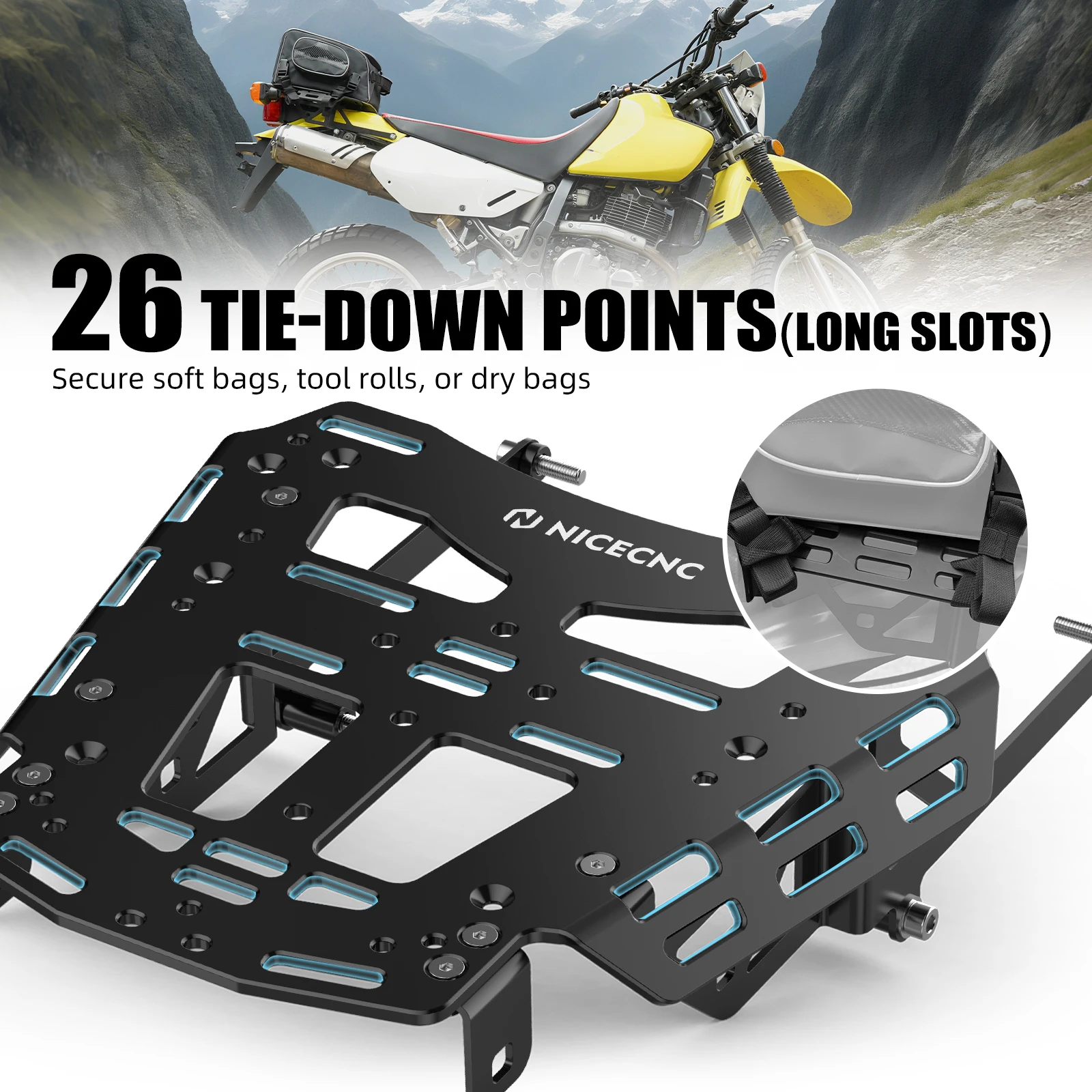 NICECNC For Suzuki DR650 DR 650 1996-2025 2024 Rear Luggage Rack