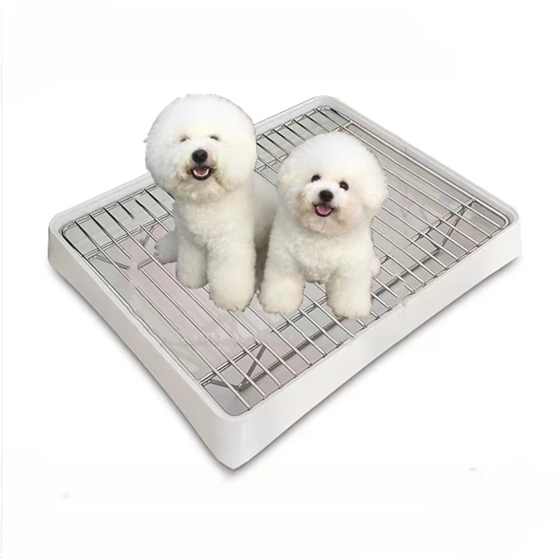 

Pee Pad Diaper Dog Toilet Poop Scooper Potty Tray Stainless Steel Dog Toilet Puppy Training Pads Orinal Perro Pet Products DQ