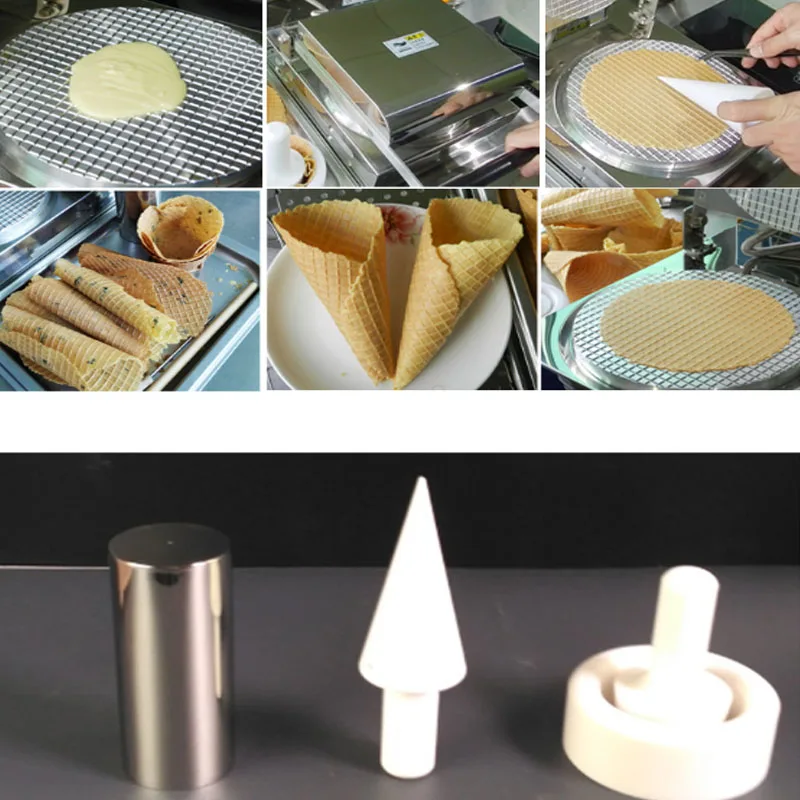 Cone Machine Commercial Ice Cream Crust Crackling Egg Roll Baked Shrimp Chip 220V/110V