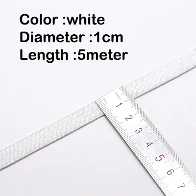 5Meters Sewing Elastic Band Heavy Stretch High Elasticity Knit Elastic Band for Sewing Waistband Elastic White black 10-60MM - Image 16