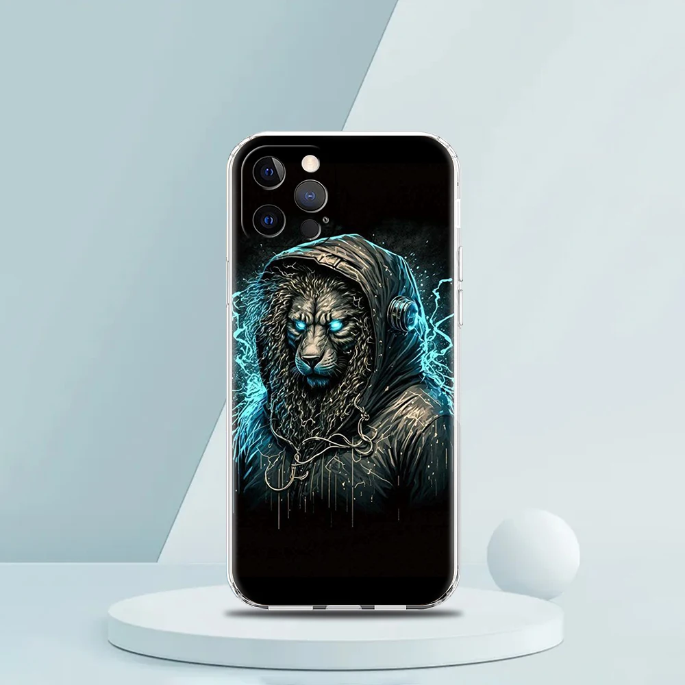 Mode Tier Löwe Tiger Wolf Handy hülle für iPhone 16 15 14 13 12 Pro Max Abdeckung weich für iPhone 11 Pro Max 7 8 plus xs xr Taschen – Detail 7