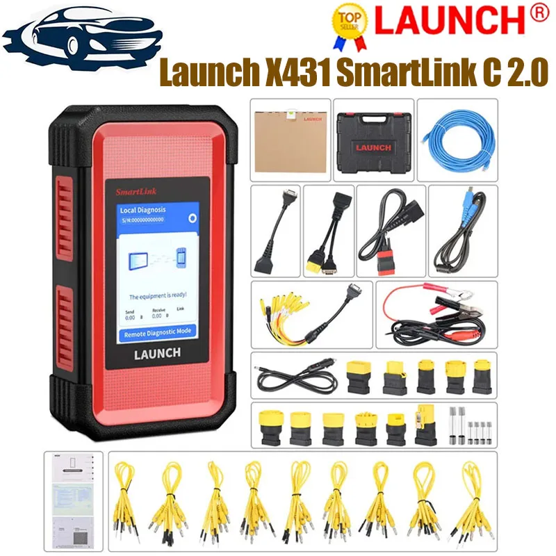 Aunch X431 Smartlink C Heavy Duty 24V Truck Module Truck/Machinery/Commercial Vehicles Strumenti Diagnostici Funzionano Per X-431 Pro3S +