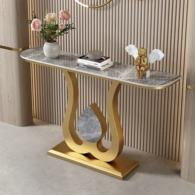 Table de salon minimaliste moderne, porche de jardin noir, coin de Table classique de luxe, meubles de Hall d'entrée Tisch Wohnzimer 1