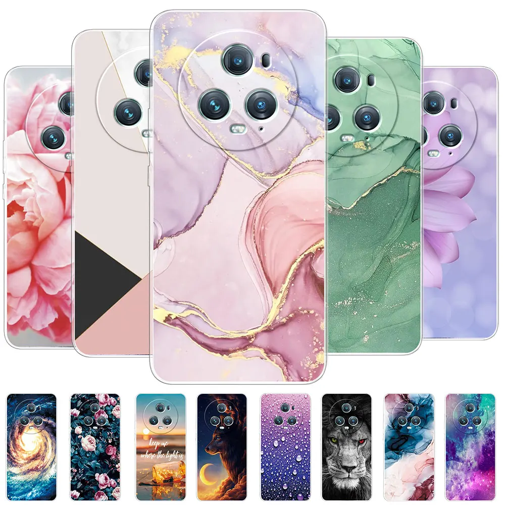 For Honor X9a Magic5 Lite 5G Case Flower Stylish Painted Cover Soft TPU  Case Transparent Phone Funda For Honor Magic 5 Lite Capa - AliExpress