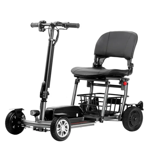 10 Pollici 300W Fold Scooter 36 V12Ah Scooter Per Mobilità Impermeabile Per Adulti 4 Ruote Scooter Elettrico Per Anziani