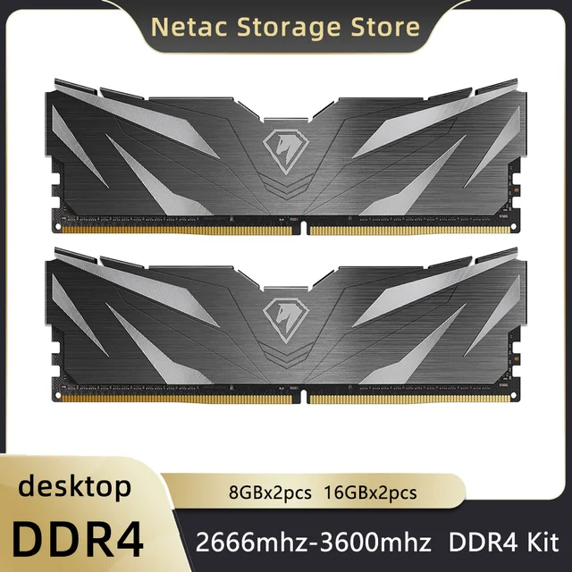 Netac-Mémoire RAM DDR4 DIMM pour ordinateur de bureau, carte mère d'ordinateur de jeu bricolage, 3600MHz, 3200MHz, 16 Go, 32 Go, DDR5, 4800MHz, XMP2.0 1