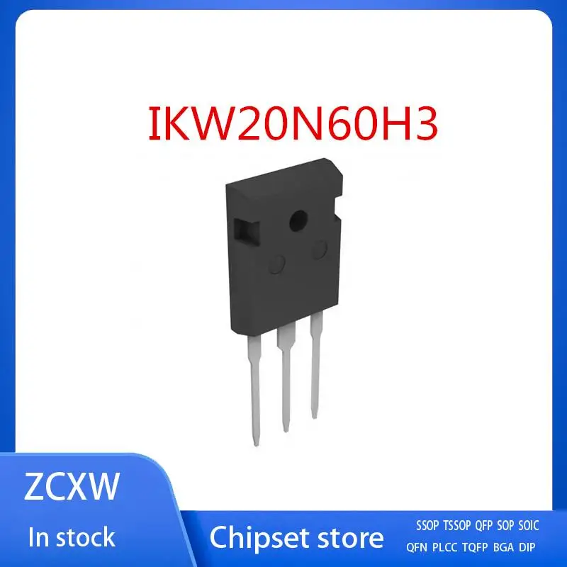 

10Pcs/Lot IKW20N60H3 K20H603 IGW20N60H3 G20H603 TO-247 20A 600V