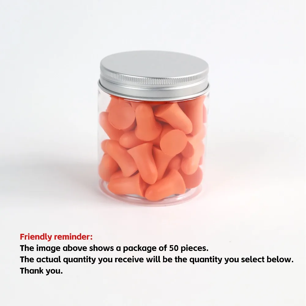 신제품 프리미엄 20/50/100개 핫 폼 이어 플러그 수면 소음 차단 이어플러그 코골이 방지 공부 시끄러운 행사용 보관함 포함