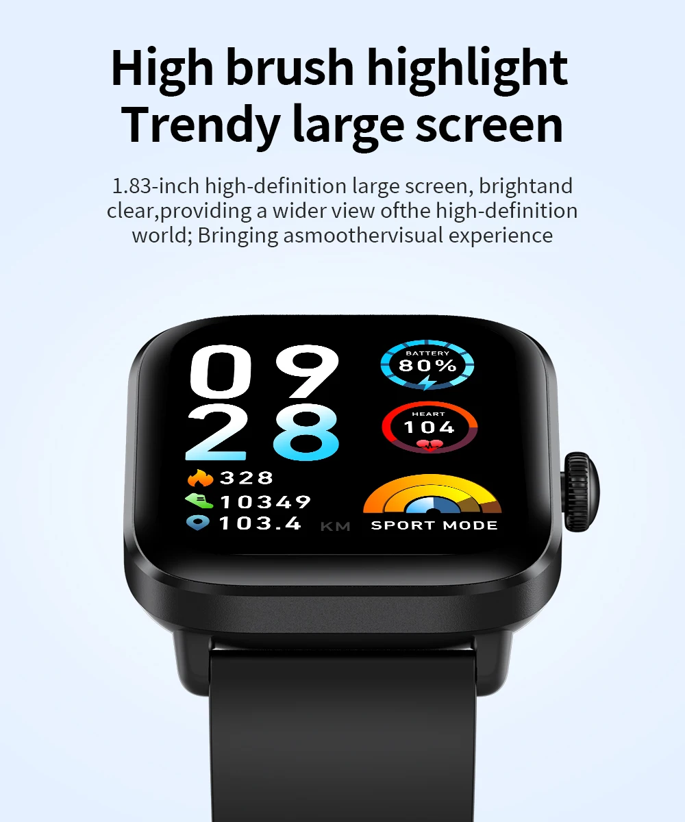 LIGE Women Smart Watch 1.83”Full Touch Screen Heart Rate Bracelet Sports Fitness Tracker Ladies Smartwatch For Android IOS +Gift