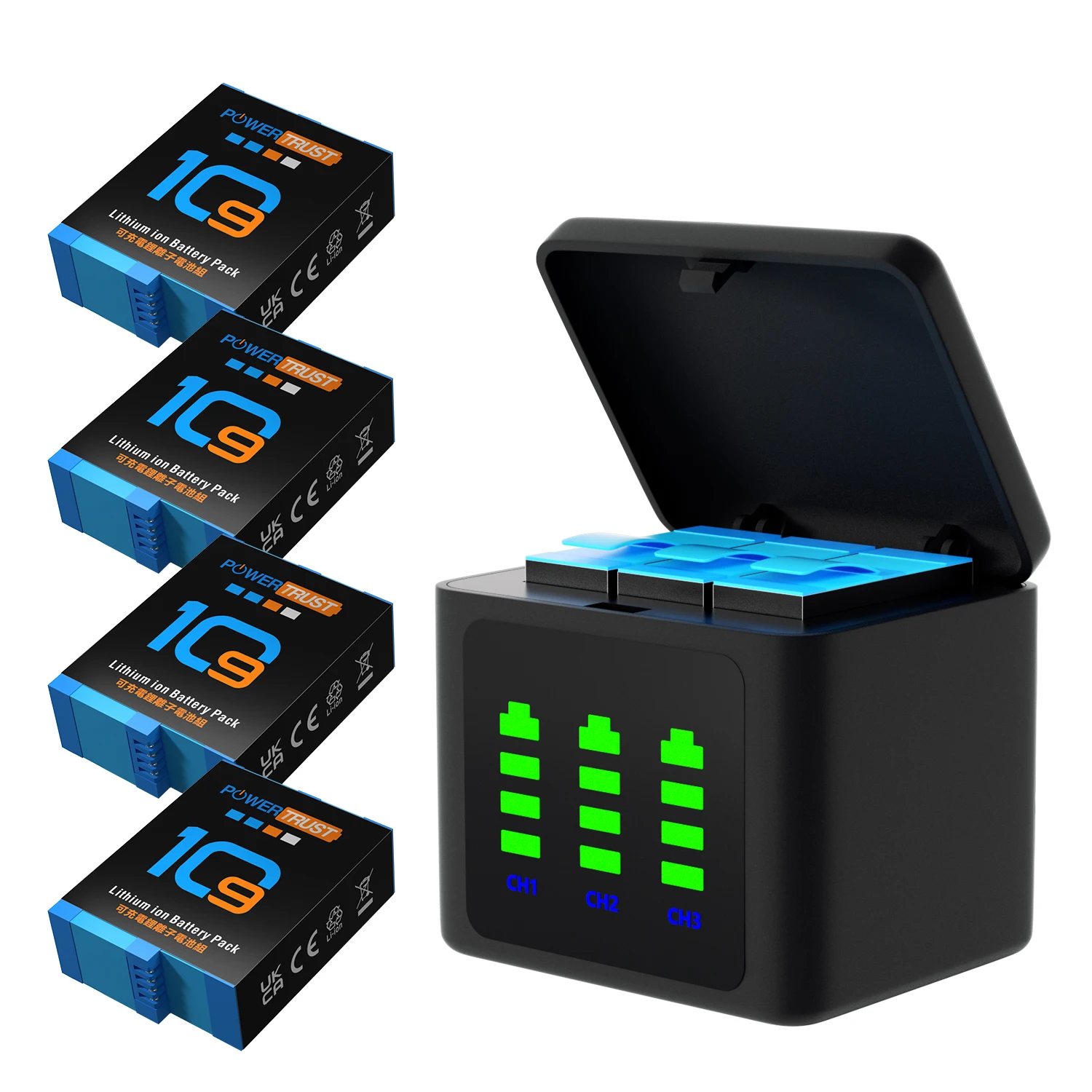 Batteria 3.85V 1800Mah E Caricabatterie Per Go Pro Hero12 Hero10 Hero9 Hero11 Black Action Camera Accessori Hero10 Batterie