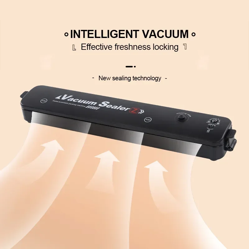 TINTON LIFE 220V/110V Vacuum Sealer Packaging Machine with Free 10pcs Vacuum Bags Household Black Food Vacuum Sealer 2