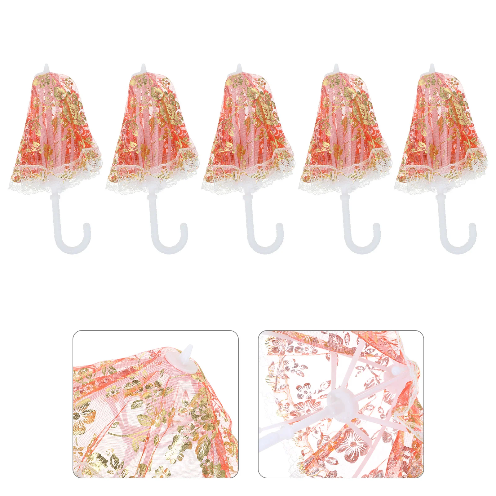 

5 Pcs Mini Child Children’s Toys Shower Accessories Miniature Umbrella Kids Play House