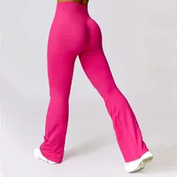 מכנסי יוגה חותלות מכנסיים רגליים יוגה נשים המותניים גבוה הרגל רחב מכנסיים נשים כושר גופני ספורט פנט שמלות ריקוד מכנסיים 4