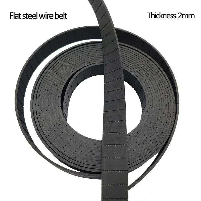 Flat Belts For Fitness Equipment Steel Wire Core Sturdy Transmission Belt Power Machine Elevator Belting Thickness 2mm W 20-40mm fitness equipment belt