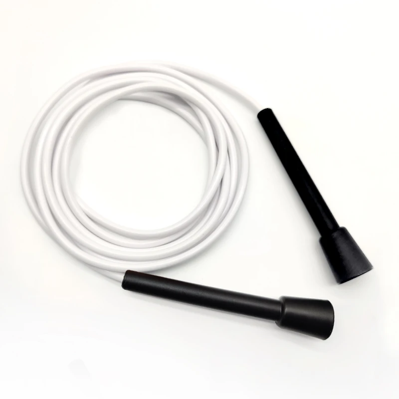 NEVERTOOLATE 6mm diameter PVC jump ROPE 130 GRAM finess crossfit ra handle yellow purple 3