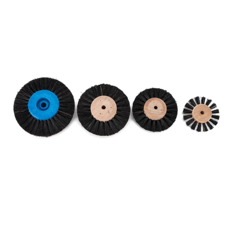 

10 зубных щеток с деревянной сердцевиной, щетина для шлифовки и полировки, щетина с большими люверсами, круглая Механическая щетина, щетка из свиной щетины