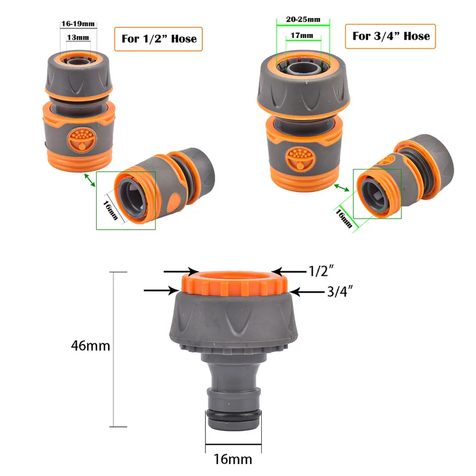 4 Ugelli Per Tubo Da Giardino Regolabili A 360° – Testine Multispruzzo Per Innaffiare E Lavare L'auto