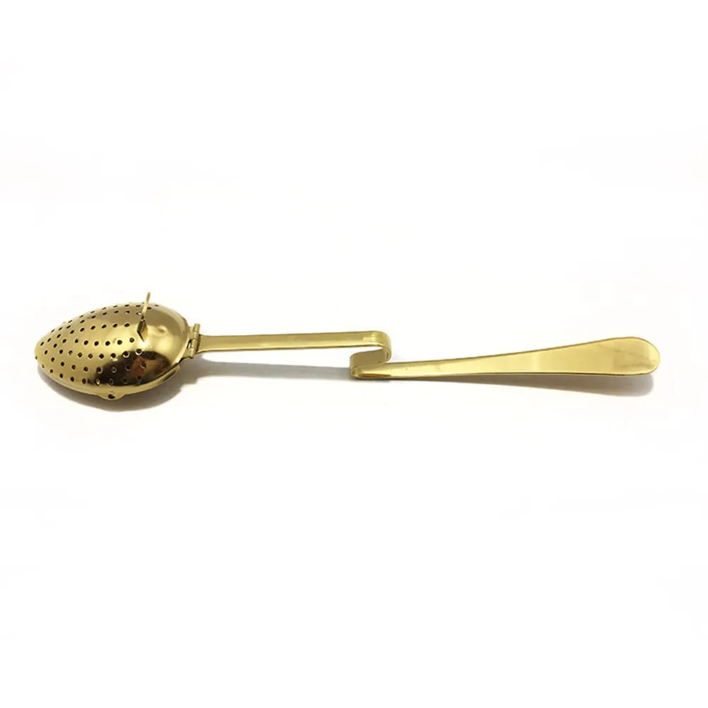 Stainless Steel Tea Filter Long Grip Spoon Hanging Loose Tea Leaf Infuser Water Drops Shaped Mesh Strainer tea infuser tea strainer tea filter