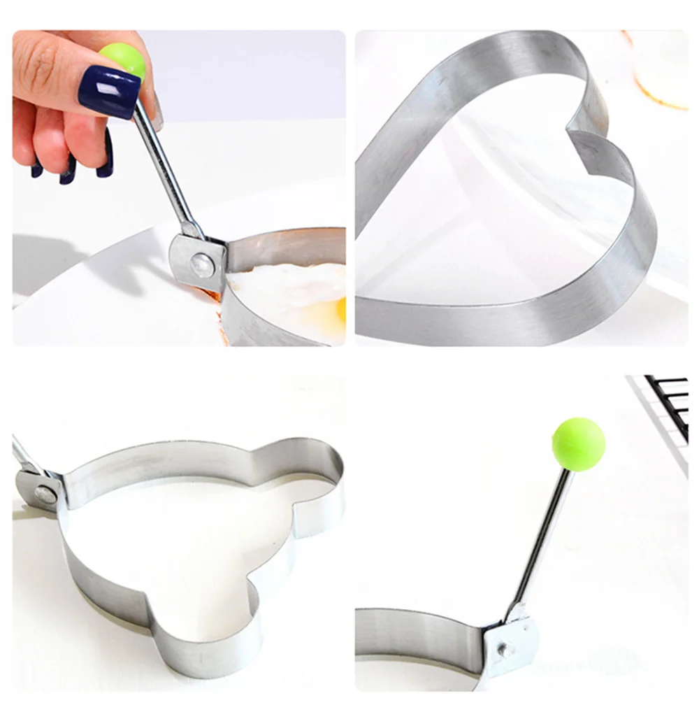 Egg mold Egg ring 1/3/4/5pcs Stainless Steel Fried Egg Shaper DIY Breakfast Pancake Rings Sandwich Kitchen Utensil Baking Tools