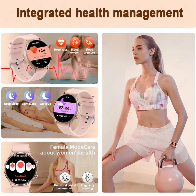 LIGE Ÿ Ʈ ð   Smartwatch  ȭ   ǰ ͸ GPS ƮĿ   Smartwatch