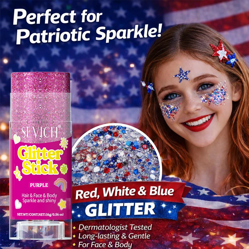 Radiant Glitter Shimmer Gel for Hair, Face, & Body - Perfect for Celebrations & Parties