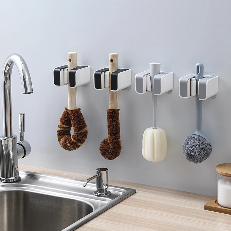 2 pcs Wall Mounted Mop Holder Bathroom Accessories No punching Multi-Purpose Kitchen Strong Mop Hanger Broom Holder Mop Racks 4 2 pcs Wall Mounted Mop Holder Bathroom Accessories No punching Multi-Purpose Kitchen Strong Mop Hanger Broom Holder Mop Racks 4
